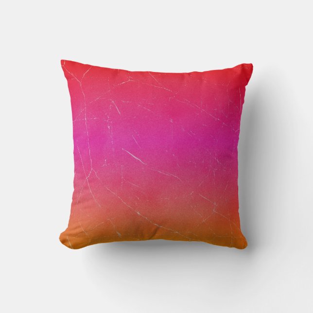 Rainbow Gradient Abstract Art Throw Pillow (Front)