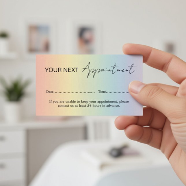 Rainbow Gradient Appointment Card (Creator Uploaded)