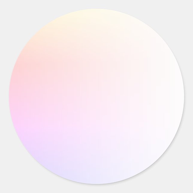 Rainbow Gradient Blank Template, DIY Text Art Logo Classic Round Sticker (Front)