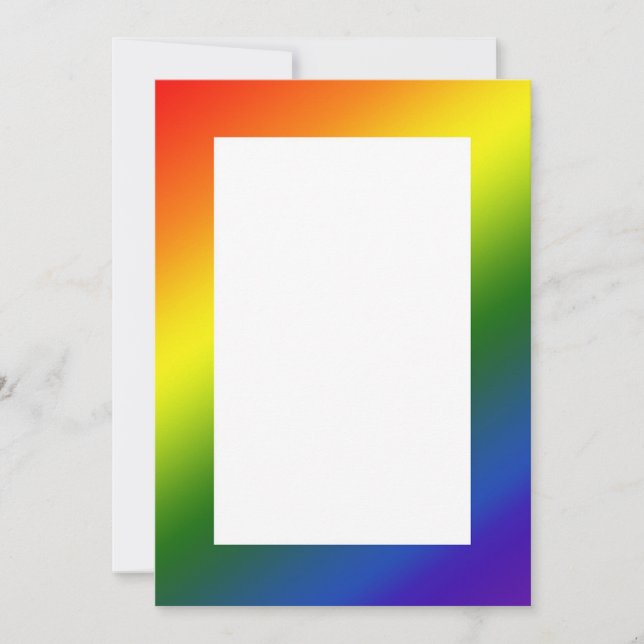 Rainbow Gradient Border Invitation (Front)