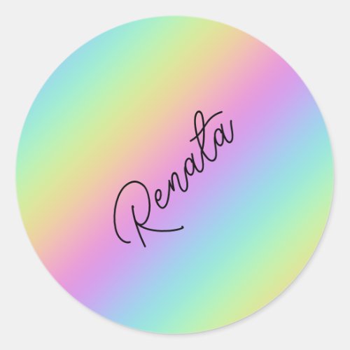 Rainbow Gradient  Classic Round Sticker