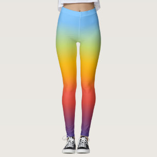 Rainbow Gradient Colorful Ombre Athletic Leggings