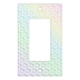 Rainbow gradient colorful pastel watercolor light switch cover