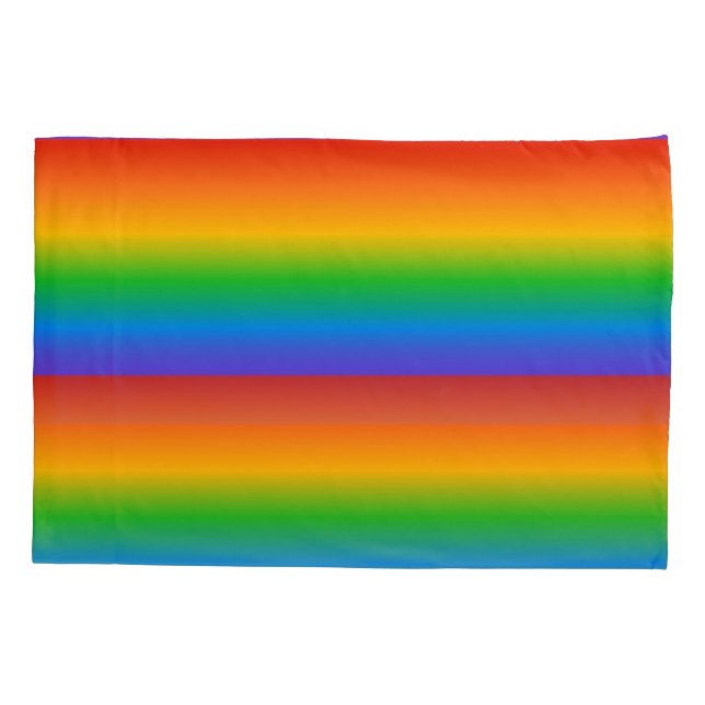 Rainbow gradient colors pillow case (Back)