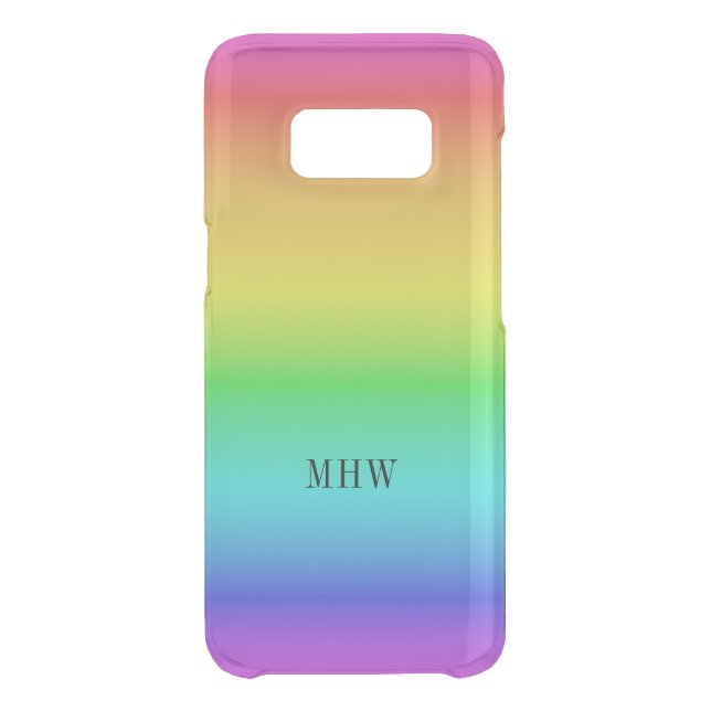 Rainbow Gradient custom monogram phone cases (Back)