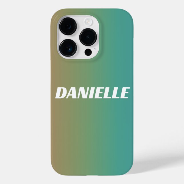 Rainbow Gradient Custom Name Case-Mate iPhone Case (Back)