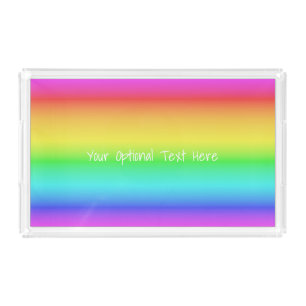 Rainbow Gradient custom text trays