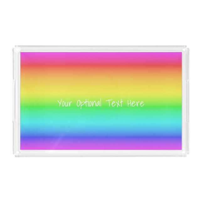 Rainbow Gradient custom text trays (Front)
