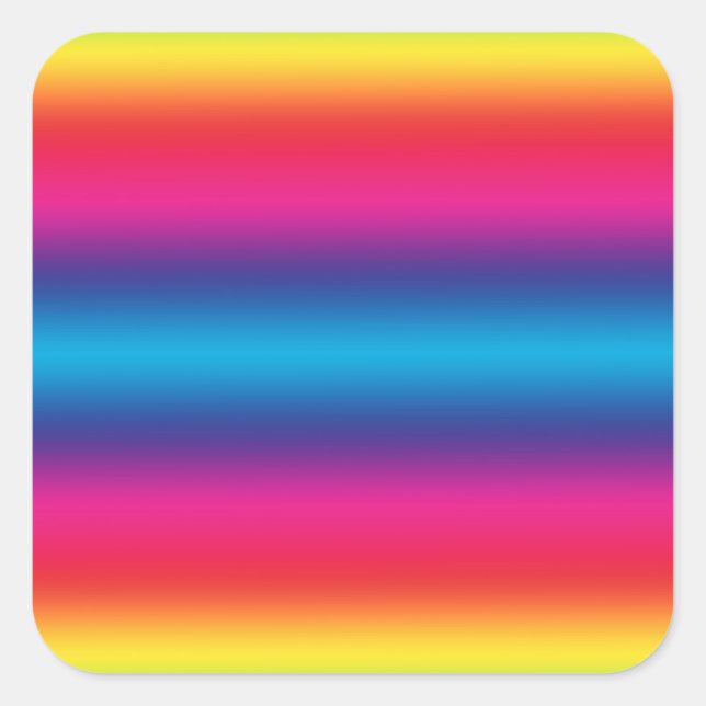 Rainbow Gradient - Customized Rainbows Template Square Sticker (Front)