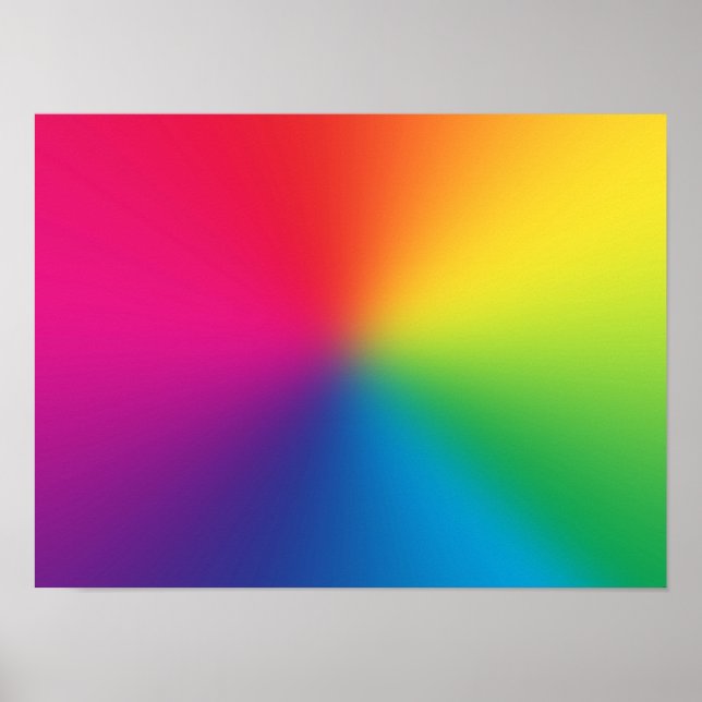 Rainbow Gradient Customized Template - Rainbows Poster (Front)