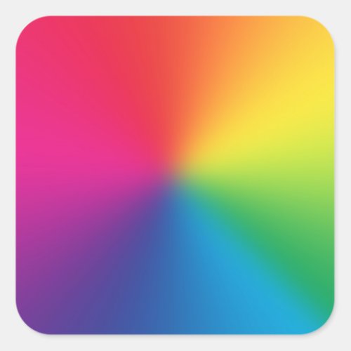 Rainbow Gradient Customized Template _ Rainbows Square Sticker