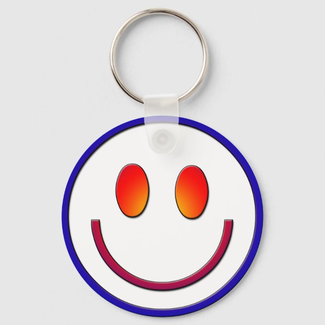 Rainbow Gradient Face Keychain (Front)