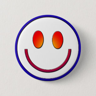 Rainbow Gradient Face Pinback Button
