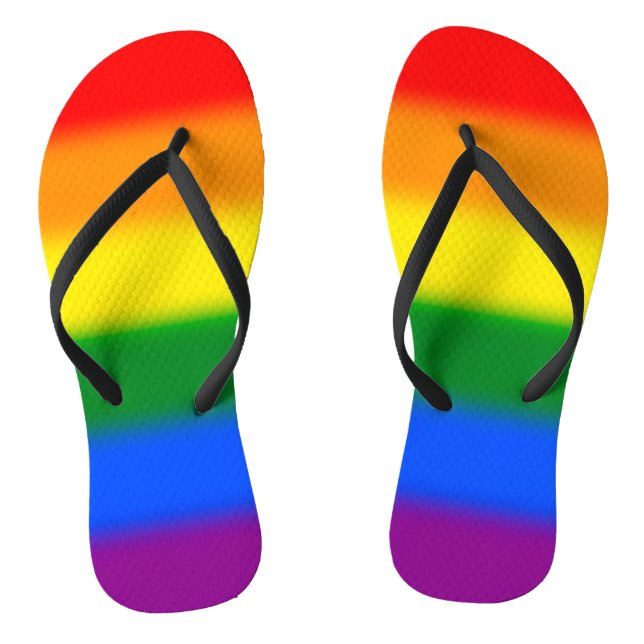 Rainbow Gradient Flip Flops (Footbed)
