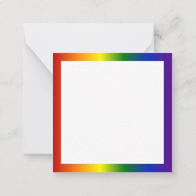 Rainbow Gradient Frame Note Card (Back)