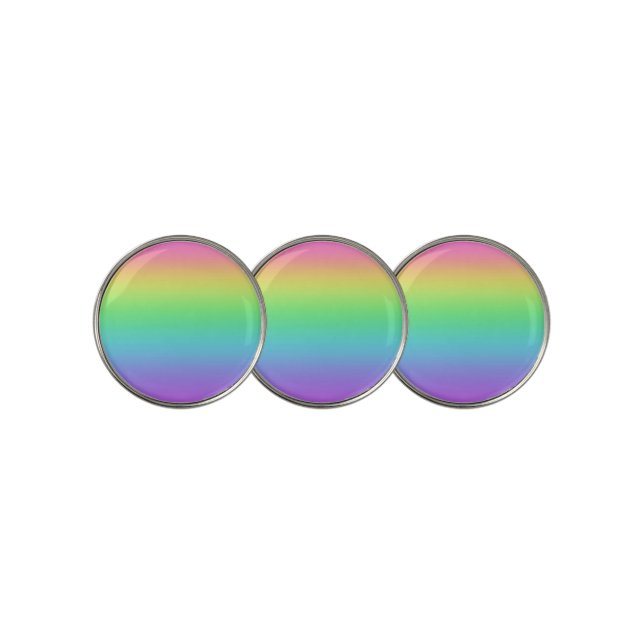 Rainbow Gradient Golf Ball Marker (3 Up)