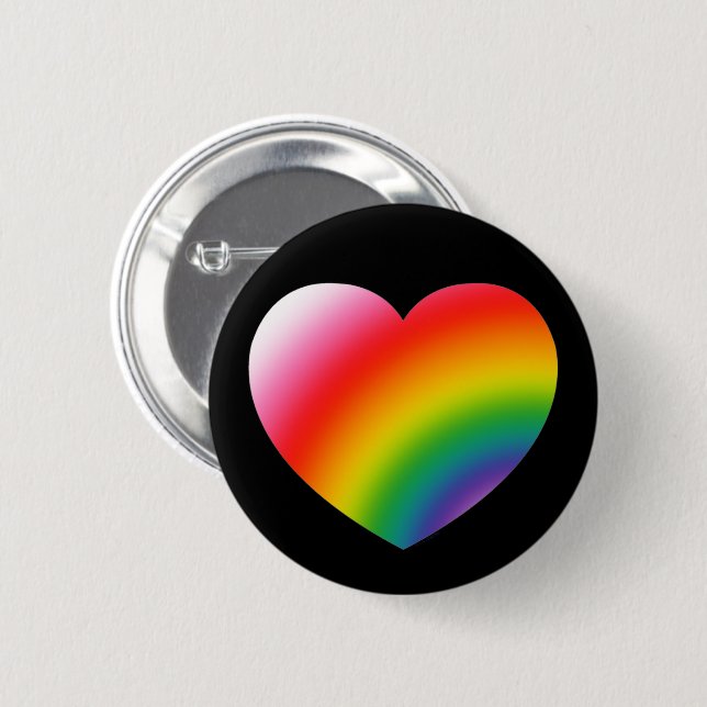 Rainbow Gradient Heart Button (Front & Back)