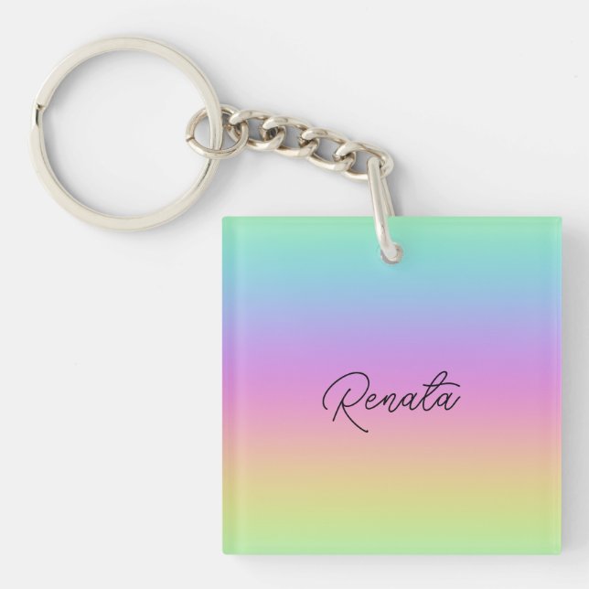 Rainbow Gradient  Keychain (Front)