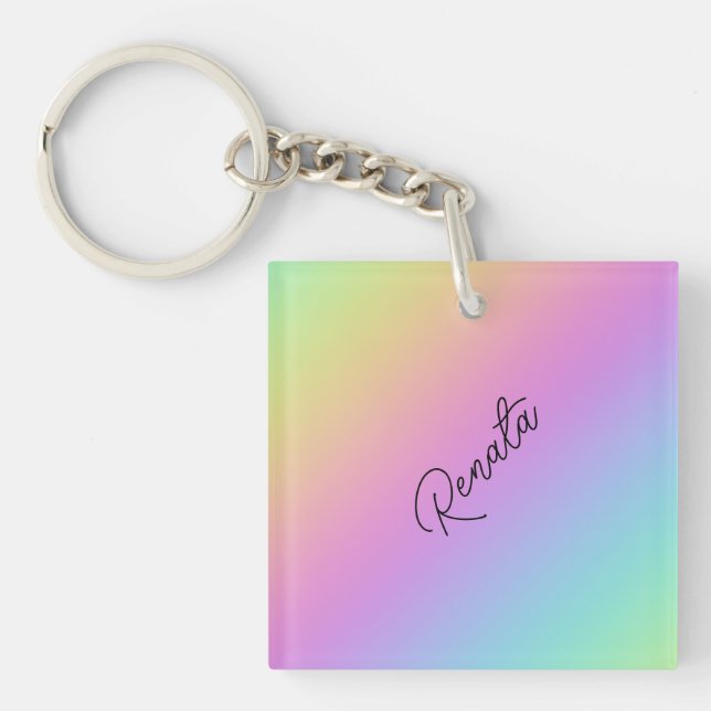 Rainbow Gradient  Keychain (Front)