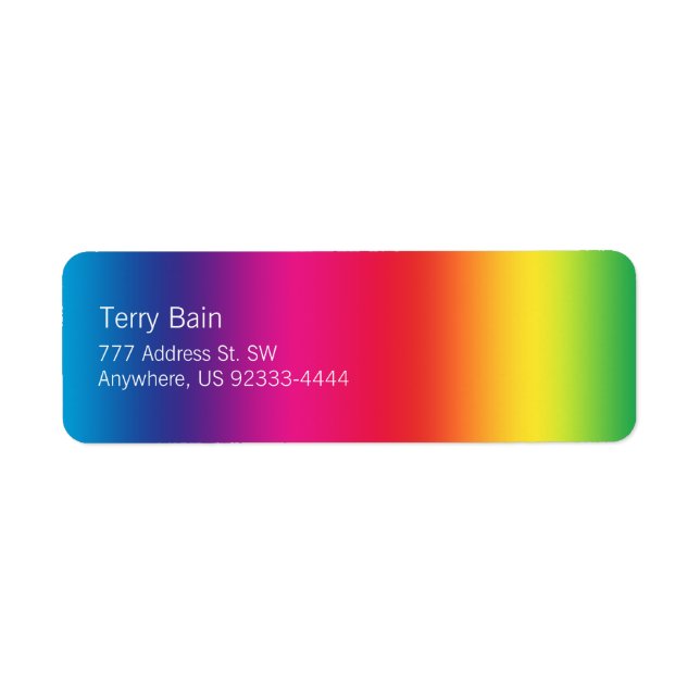 Rainbow Gradient Label (Front)