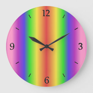 Rainbow gradient large clock