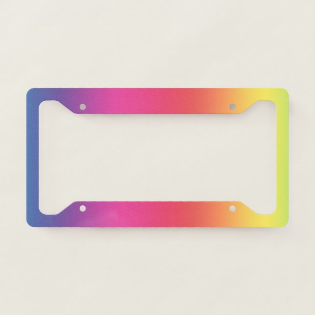 Rainbow Gradient License Plate Frame (Front)