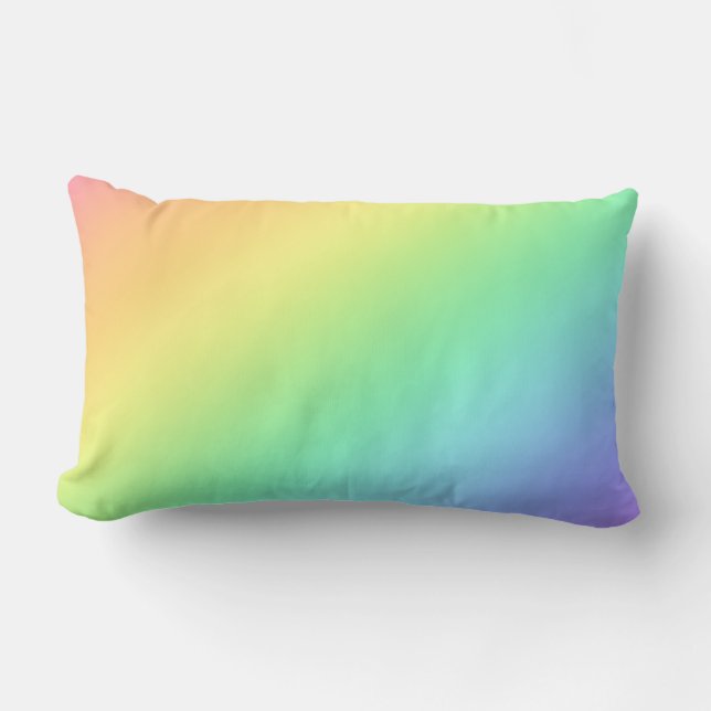 Rainbow Gradient Lumbar Pillow (Front)