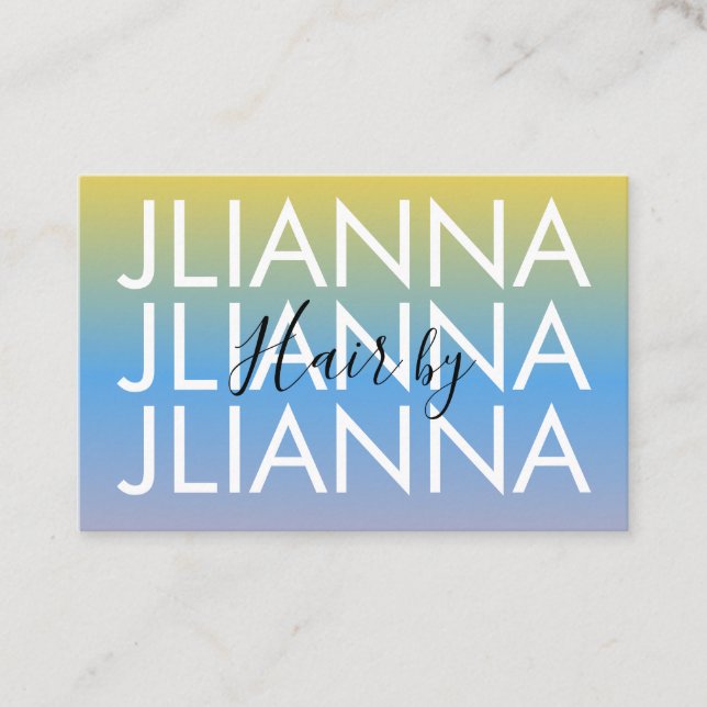 Rainbow Gradient Makeup Salon Nails Eyelashes  Business Card (Front)