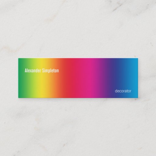 Customizable Rainbow Gradient Business Card Template