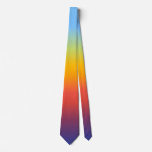 Rainbow Gradient Necktie Multicolor Ombre Vibrant