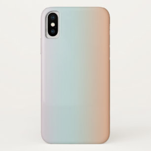 Rainbow Gradient Ombre Pink Blue Peach Custom iPhone X Case