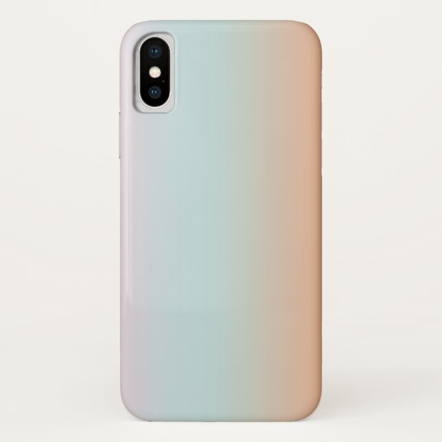 Rainbow Gradient Ombre Pink Blue Peach Custom  Case-Mate iPhone Case (Back)