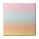 Rainbow Gradient Ombre Pink Blue Yellow Ceramic Tile<br><div class="desc">Beautiful digital watercolor pink purple peach yellow blue gradient ombre design. Simple,  calm,  relaxing and glam,  boho,  chic modern design. Gradient gift. Personalized Gradient gifts. Personalized Gradient gifts</div>