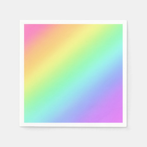 Rainbow Gradient Paper Napkins