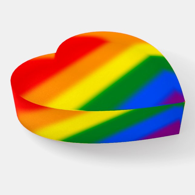 Rainbow Gradient Paperweight (Angled)