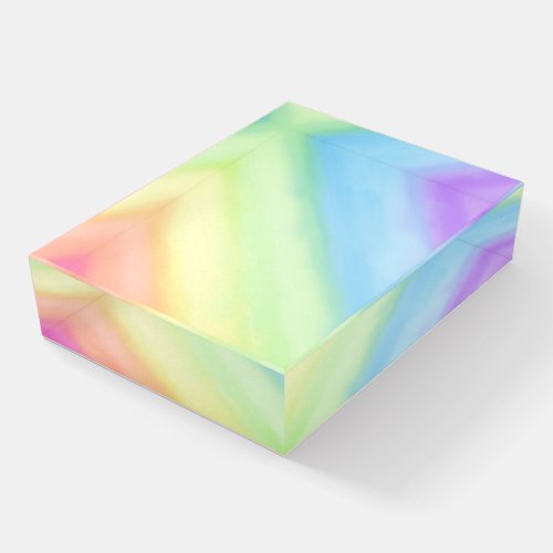 rainbow Gradient Pastel Ombr  Paperweight