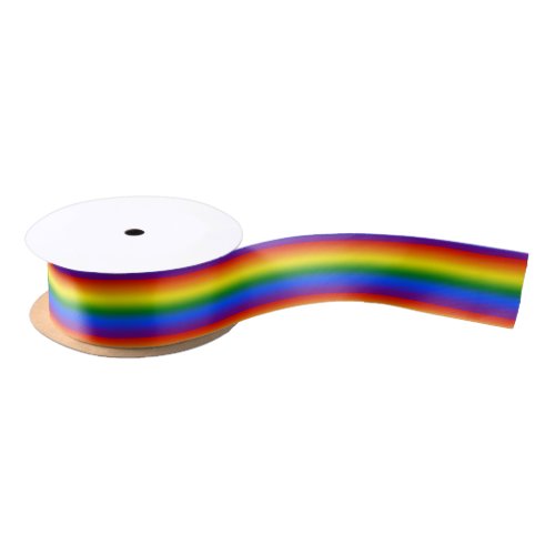 Rainbow Gradient Pattern Satin Ribbon