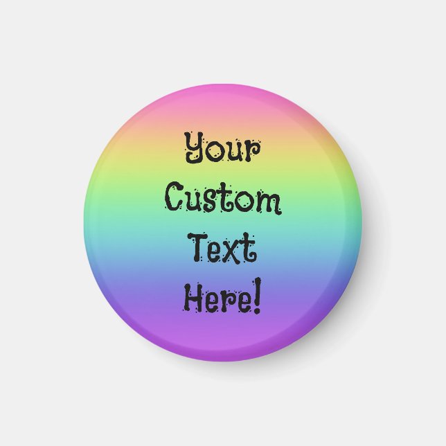 Rainbow Gradient Personalized Magnet (Front)