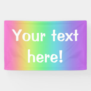 Rainbow Gradient Personalized Party Banner