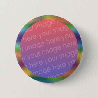rainbow gradient photo frame pinback button
