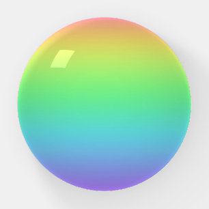 Rainbow Gradient Round Paperweight