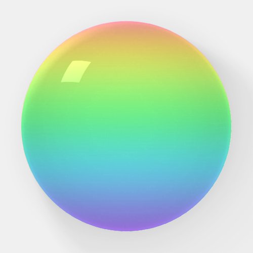 Rainbow Gradient Round Paperweight