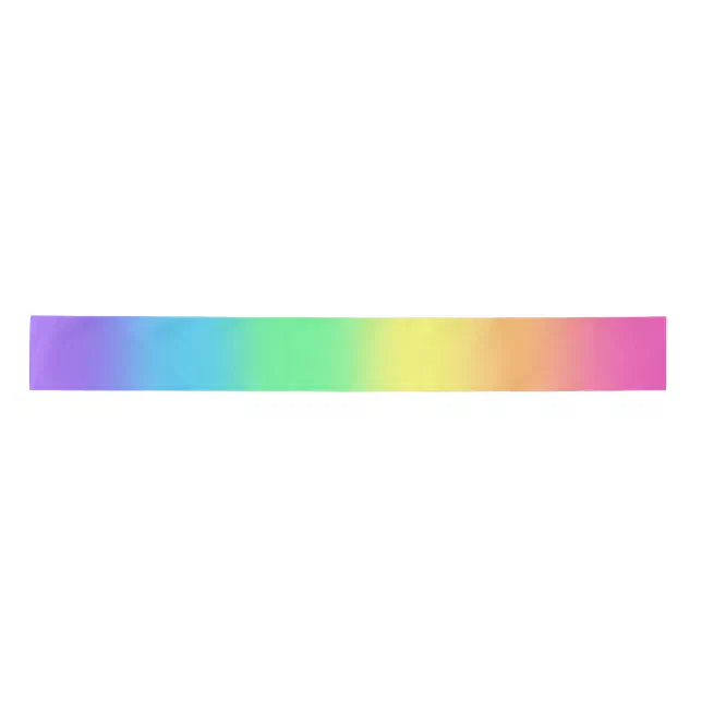 Rainbow Gradient Satin Ribbon | Zazzle