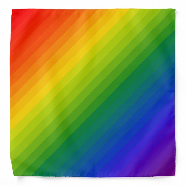 Rainbow Gradient Striped Bandana (Front)