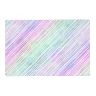 rainbow gradient striped brushstrokes :  placemat