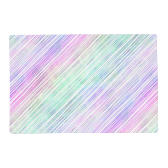 rainbow gradient striped brushstrokes :  placemat (Front)