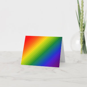 Rainbow Gradient Striped Card