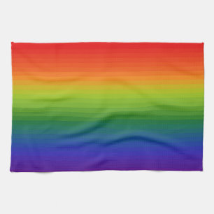 Rainbow Gradient Striped Kitchen Towel