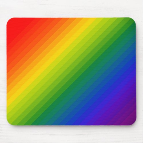 Rainbow Gradient Striped Mouse Pad