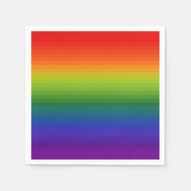 Rainbow Gradient Striped Napkins (Front)